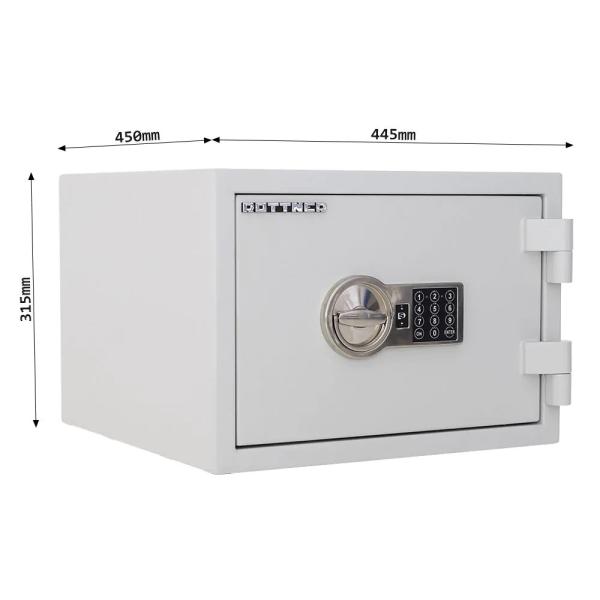 Rottner feuersicherer Dokumententresor S2 Fire Safe 30 Elektronikschloss grau T06016